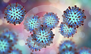 Measles virus. illustration photo