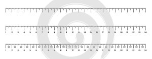 Measure centimeter and millimeter scale with numbers for ruler