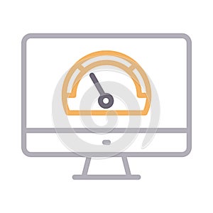 Measure colour line vector icon