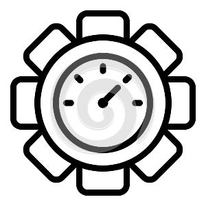 Measure internet speed icon, outline style