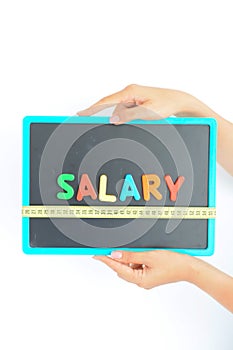 Measure salary concept in a business, company or economy