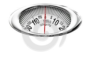 Measure scale isolated on white