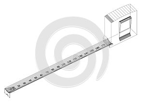 Measure Tape blueprint - isolated