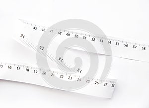 Measure tape. Isolated over white