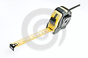 Measure tape meter at white background
