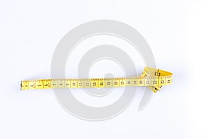 Measure tape yellow isolated