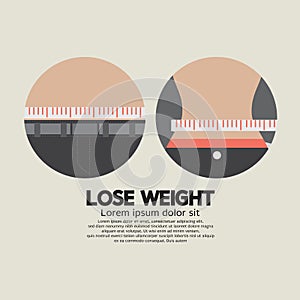 Measure TapFlat Design Lose Weight Healthy Concept