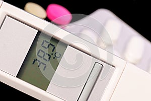 Measured body temperature.