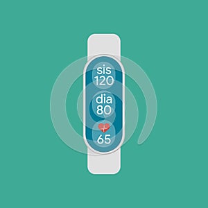 Measurement and monitoring of blood pressure with modern gadgets and mobile applications. Man checking arterial blood pressure