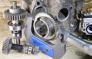 Measurement  parameters of gears, details by  mechanical micrometer