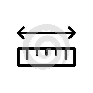 Measurement ruler icon in linear style. Vector.