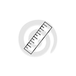 measurement ruler icon. measurement ruler thin line icon