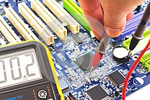 Measurement and testing to the PC motherboard