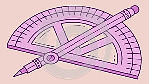 Measurement Tools, Protractor and Ruler Vector Illustration, vector design Generative AI