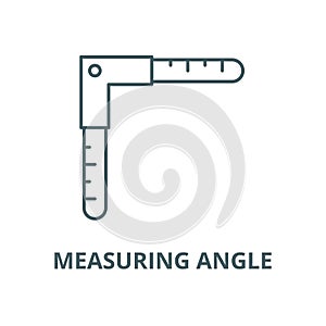 Measuring angle vector line icon, linear concept, outline sign, symbol