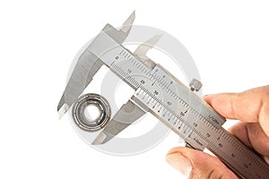 Measuring bearing by vernier caliper