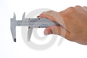 Measuring with caliper