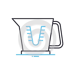 measuring cooking cup line icon, outline symbol, vector illustration, concept sign