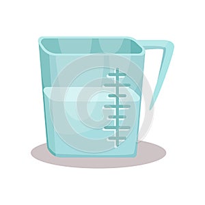 Measuring cup and glass kitchenware vector Illustration on a white background