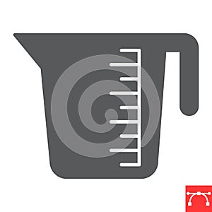 Measuring cup glyph icon