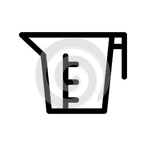 measuring cup icon or logo isolated sign symbol vector illustration