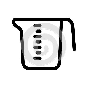 measuring cup icon or logo isolated sign symbol vector illustration