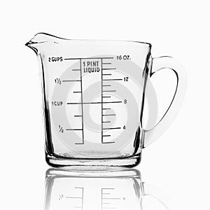 Measuring cup isolated on white background