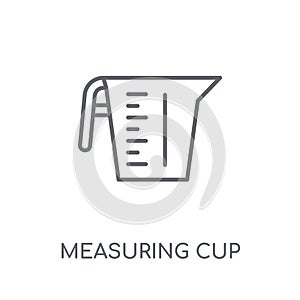 Measuring cup linear icon. Modern outline Measuring cup logo con