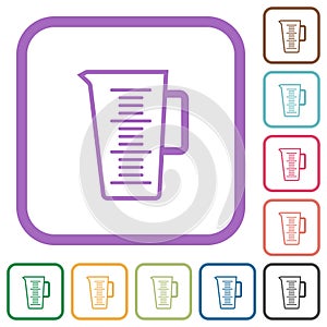 Measuring cup outline simple icons