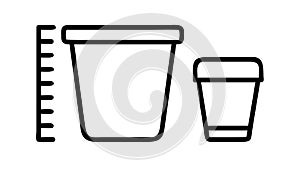 Measuring Cup Set Kitchen Tools Outline, vector design Generative AI