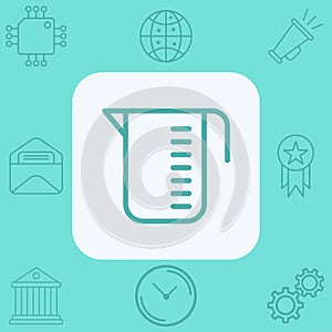 Measuring cup vector icon sign symbol