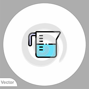 Measuring cup vector icon sign symbol