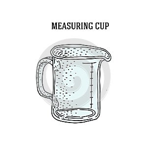 Measuring cup . Vector illustration.