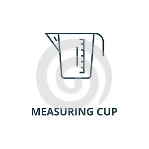 Measuring cup vector line icon, linear concept, outline sign, symbol