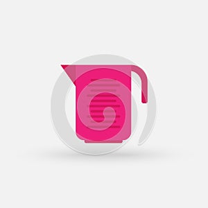 Measuring cup. vector Simple modern icon design illustration