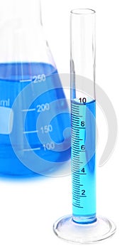 Measuring cylinder with conical flask