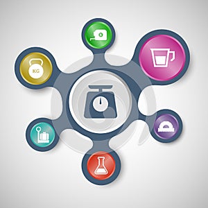 Measuring infographic templates with connected metaballs