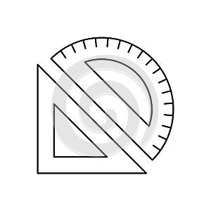 Measuring instruments line icon