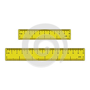 Measuring length in centimeters with the ruler. Education developing worksheet.