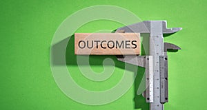 Measuring Outcomes word. Business concept