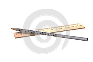 measuring ruler isolated on white background