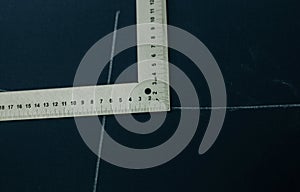 Measuring ruler on the table