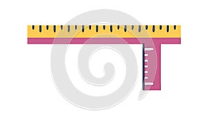 Measuring Ruler Tool Icon, Precision Engineering Symbol, vector design Generative AI