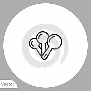 Measuring spoon vector icon sign symbol