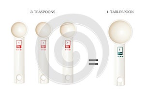 Measuring spoons isolated