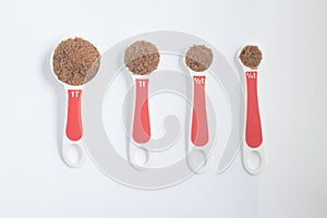 Measuring Tablespoon and Tea spoon with Brown sugar
