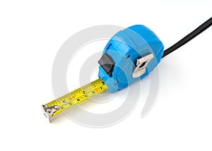 Measuring tape with centimeters and inches isolated on white background