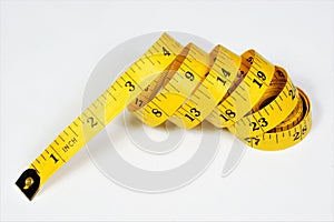 Measuring tape. For determining the dimensions of large-sized parts and markin