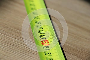 Measuring tape set at 1,50 meter for social distancing