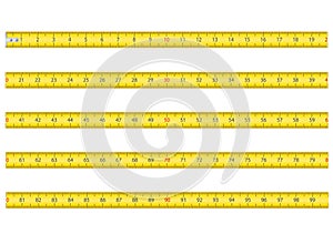 Measuring tape for tool roulette vector illustrati